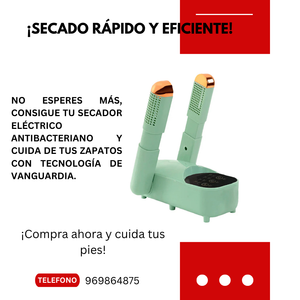 Secador Eléctrico Premium Antibacteriano Para Zapatos Y Zapatillas.